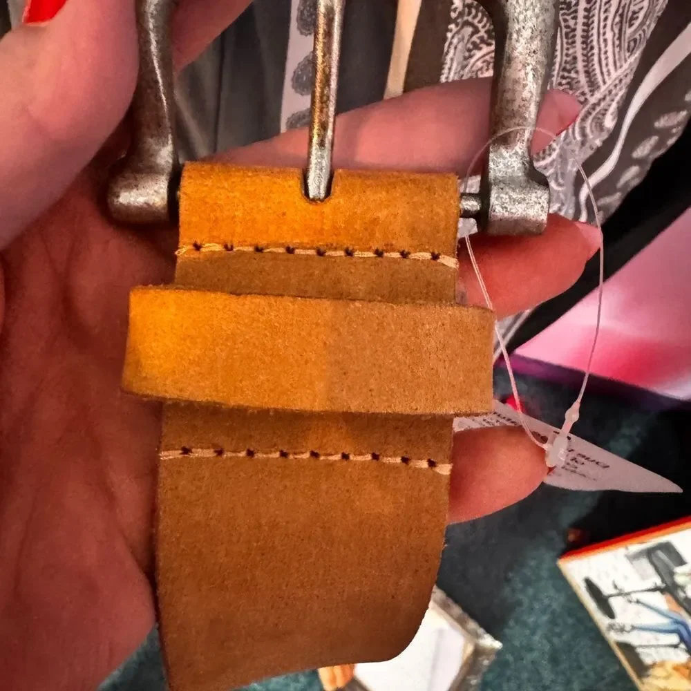 We The Free Tan Belt with Silver Accents